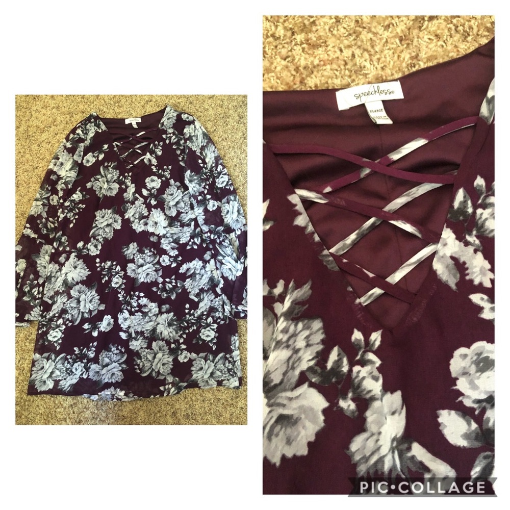 Purple floral dress